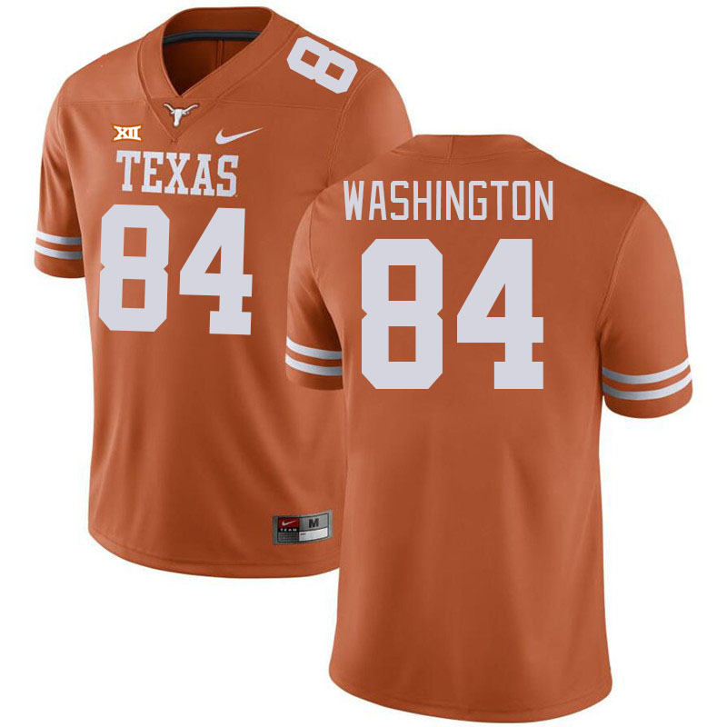 Men #84 Jordan Washington Texas Longhorns College Football Jerseys Stitched-Orange